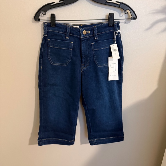 Pilcro Mid-Rise Patch Pocket Denim Bermuda Shorts - Picture 9 of 9